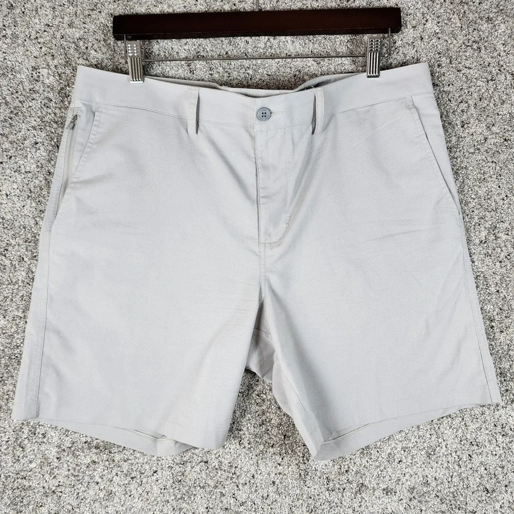 Tasc Performance Motion Shorts Mens 36 Tailored Fit Bamboo Blend Gray Excellent